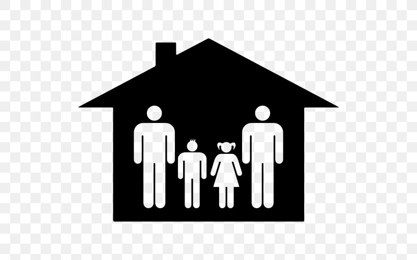 Family House Home, PNG, 512x512px, Family, Black And White, Brand, Cdr, Father Download Free