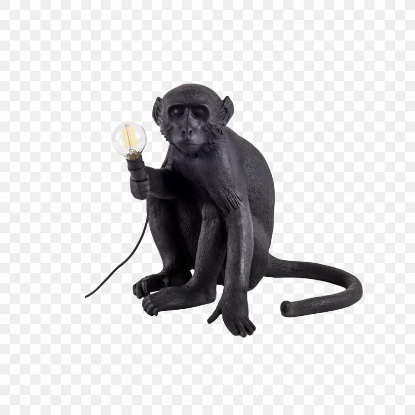 Lamp Lighting Incandescent Light Bulb Electric Light, PNG, 1000x1000px, Lamp, Animal Figure, Common Chimpanzee, Edison Screw, Electric Light Download Free