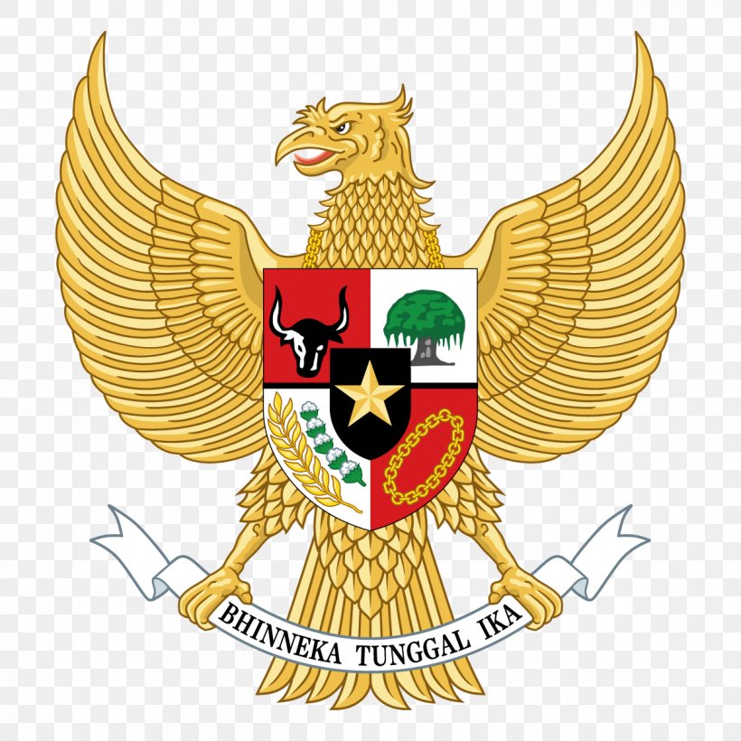National Emblem Of Indonesia Garuda Pancasila, PNG, 1200x1200px, Indonesia, Bird, Coat Of Arms, Crest, Emblem Download Free