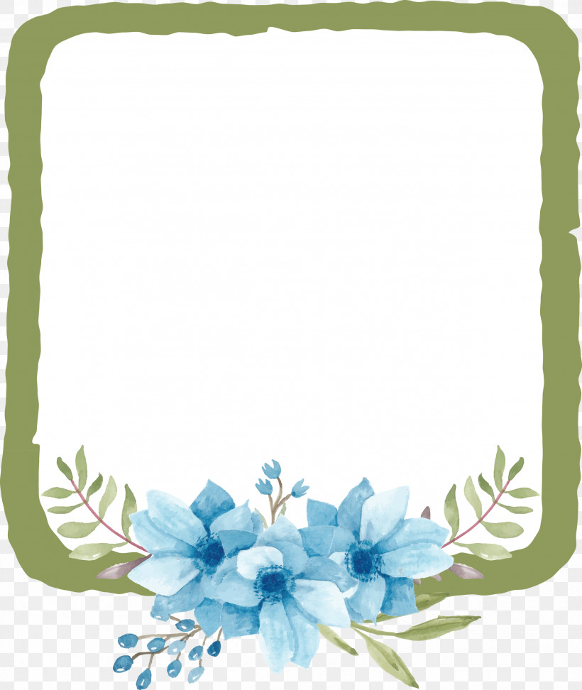 Flower Frame, PNG, 2529x3000px, Flower Frame, Azure, Color, Cut Flowers, Flora Download Free
