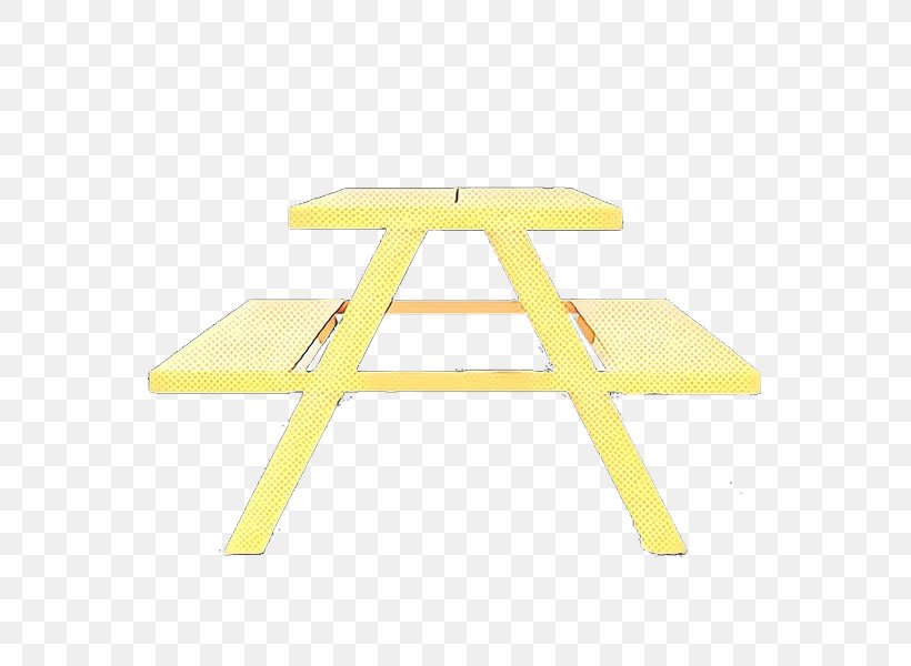 Furniture Yellow Picnic Table Table Outdoor Table, PNG, 600x600px, Pop Art, Chair, Furniture, Outdoor Furniture, Outdoor Table Download Free