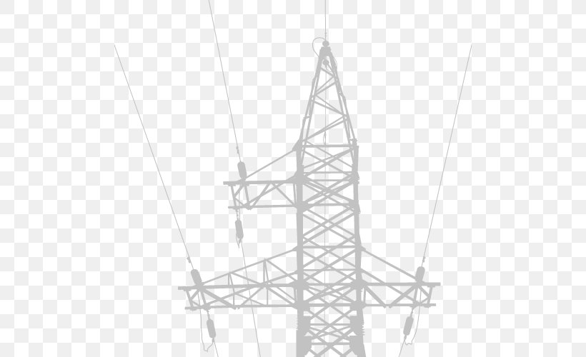 Transmission Tower Electric Potential Difference Electrical Wires & Cable Overhead Power Line, PNG, 500x500px, Transmission Tower, Black And White, Diagram, Electric Potential Difference, Electric Power Download Free