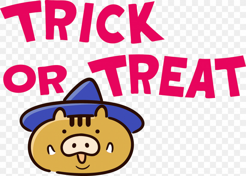 TRICK OR TREAT Halloween, PNG, 3000x2150px, Trick Or Treat, Cartoon, Geometry, Halloween, Happiness Download Free