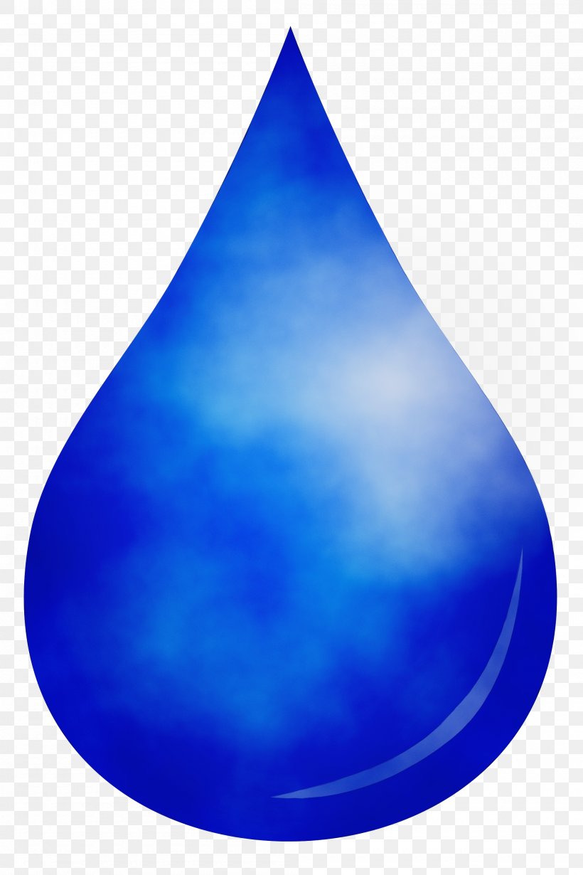 Watercolor Drop, PNG, 2000x3000px, Watercolor, Blue, Cobalt Blue, Cone, Drop Download Free