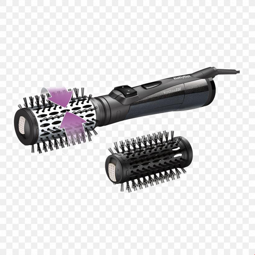 Babyliss AS551E Brush & Style Hot Air Brush Hardware/Electronic Hair Iron Hair Clipper Hair Dryers Hair Styling Tools, PNG, 1500x1500px, Hair Iron, Babyliss 667 E, Bristle, Brush, Comb Download Free