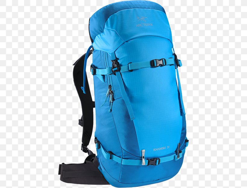 Arc'teryx Backpack Bag Skiing Pocket, PNG, 450x625px, Backpack, Aqua, Azure, Backcountry Skiing, Bag Download Free