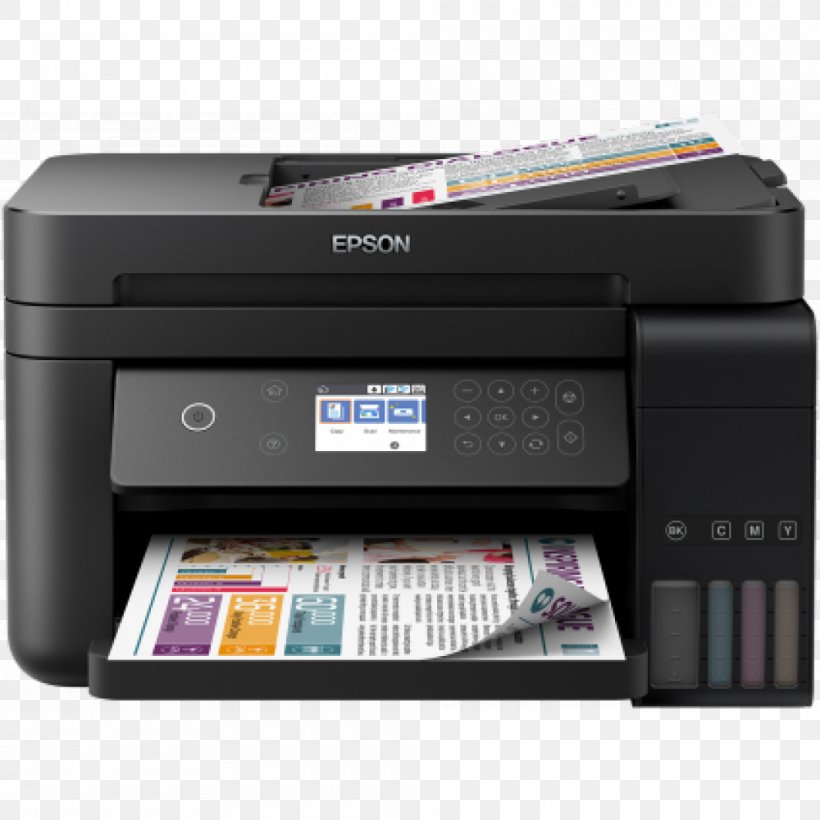 Multi-function Printer Inkjet Printing Epson EcoTank ITS L6170 Inkjet Printer, PNG, 1000x1000px, Multifunction Printer, Canon, Electronic Device, Electronic Instrument, Electronics Download Free