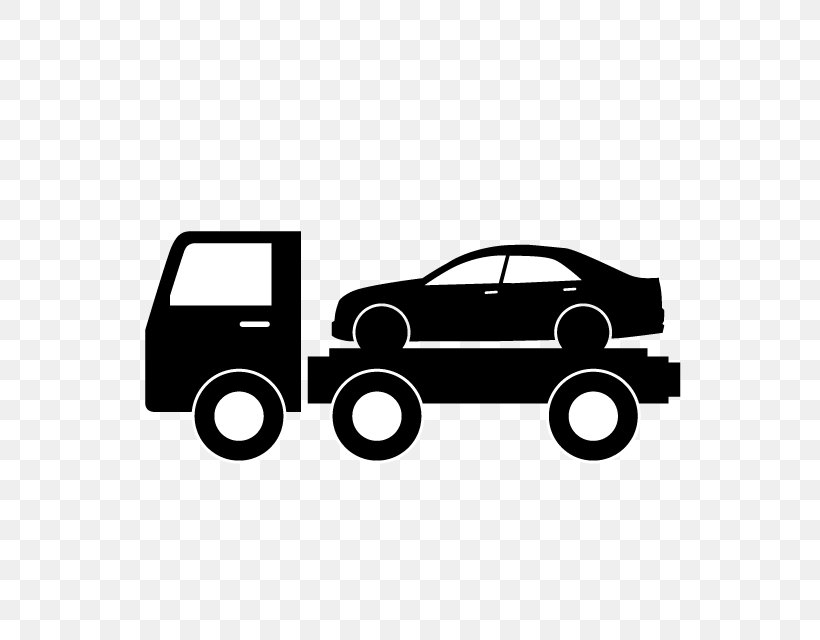 Car Tow Truck Flatbed Truck Clip Art, PNG, 640x640px, Car, Automotive Design, Automotive Exterior, Black And White, Brand Download Free