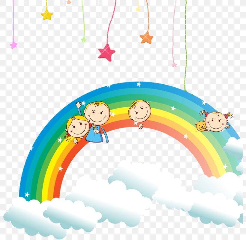 Rainbow Cartoon Illustration, PNG, 800x800px, Rainbow, Baby Toys, Cartoon, Cloud Computing, Computer Download Free
