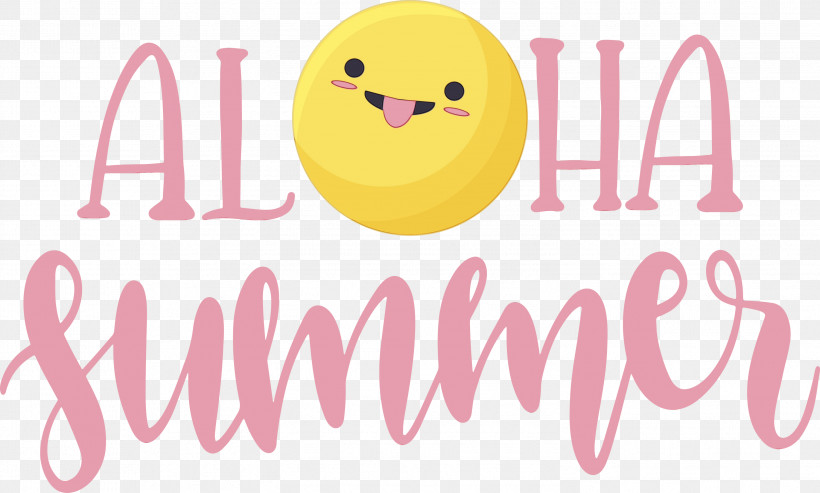 Summer Logo Vacation Sticker Season, PNG, 2999x1804px, Aloha Summer, Drawing, Emoji, Logo, Paint Download Free
