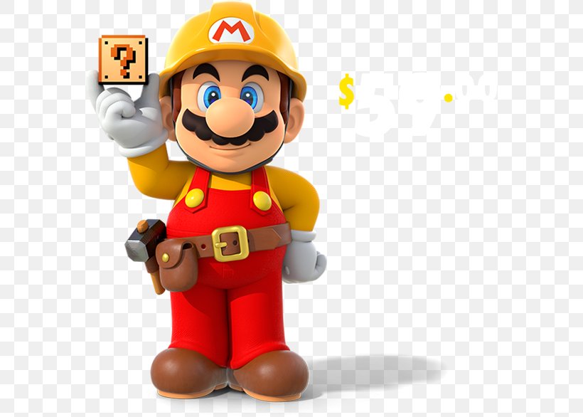 Super Mario Maker Super Mario Bros. Super Mario 64, PNG, 580x586px, Super Mario Maker, Action Figure, Dr Mario, Figurine, Luigi Download Free