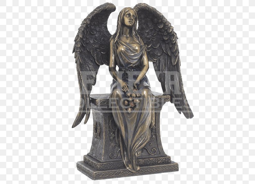 Statue Michael Mourning Angel Bronze Sculpture, PNG, 591x591px, Statue, Angel, Archangel, Art, Bronze Download Free
