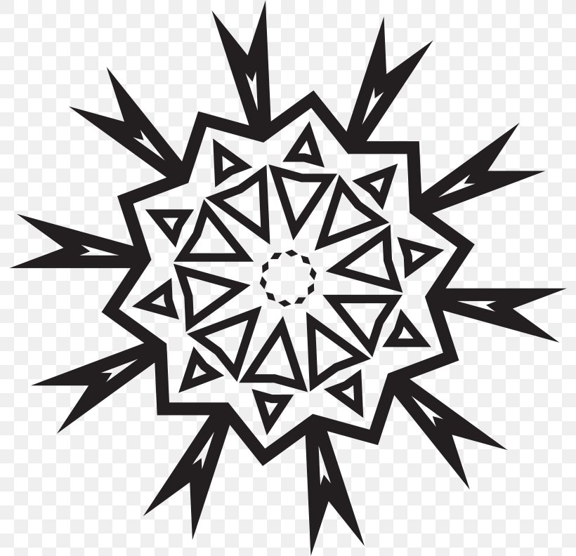Snowflake Line Clip Art, PNG, 794x792px, Snowflake, Black And White, Drawing, Monochrome, Monochrome Photography Download Free