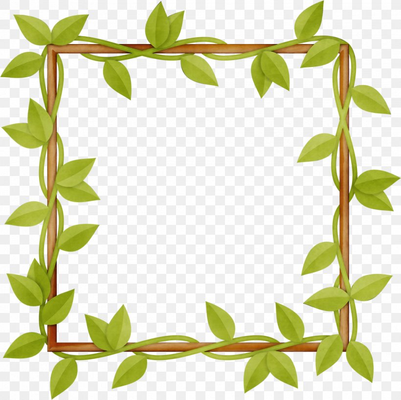 Watercolor Leaves Frame, PNG, 2483x2479px, Vine, Borders And Frames, Calameae, Flower, Gold Leaf Download Free