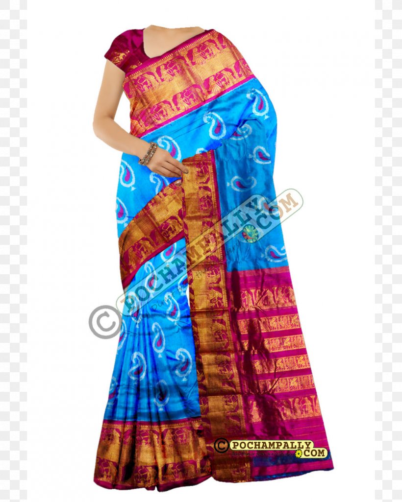 Bhoodan Pochampally Zari Silk Kanchipuram Uppada, PNG, 1040x1300px, Bhoodan Pochampally, Blouse, Blue, Clothing, Day Dress Download Free