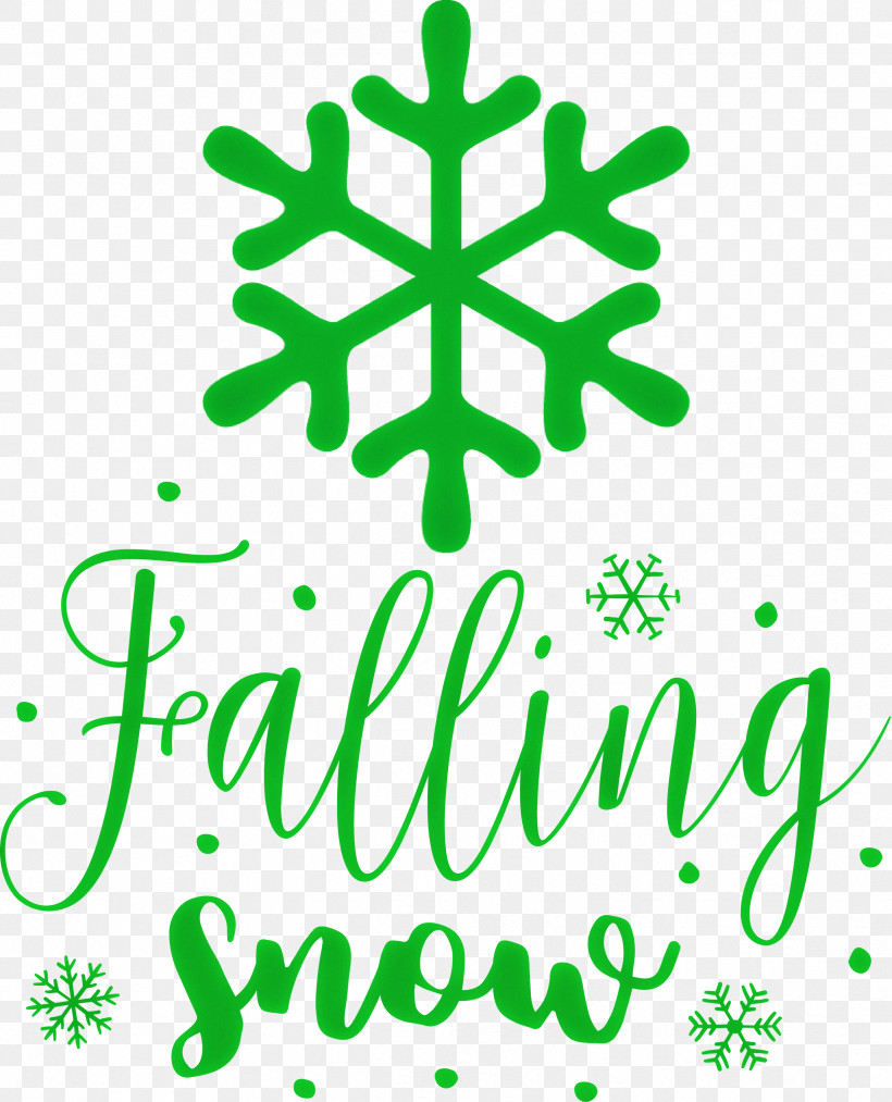 Falling Snow Snowflake Winter, PNG, 2428x3000px, Falling Snow, Green, Leaf, Line, Logo Download Free