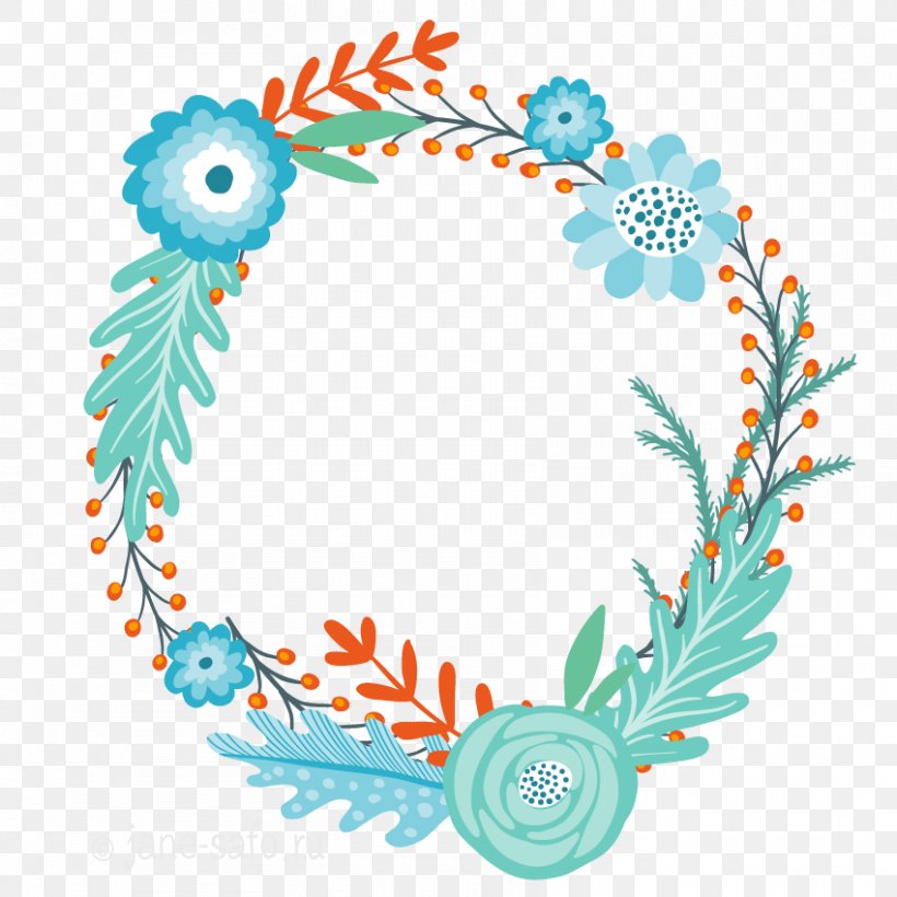 Flower Wreath Clip Art, PNG, 850x850px, Flower, Artwork, Blue, Branch, Display Resolution Download Free