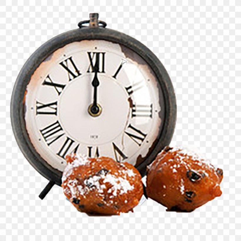 Oliebol Clock Dutch Cuisine Stock Photography, PNG, 1000x1000px, Oliebol, Alarm Clock, Clock, Clock Face, Dutch Download Free