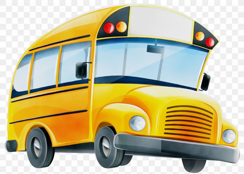 Cartoon School Bus, PNG, 3000x2146px, Watercolor, Bus, Car, Cartoon, Commercial Vehicle Download Free