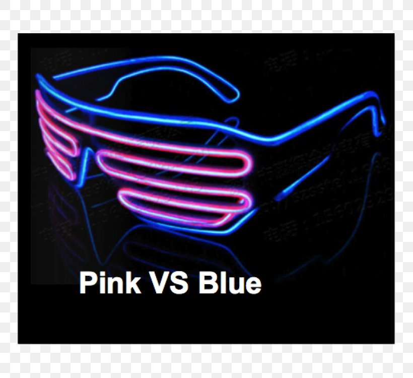 Glasses Light-emitting Diode Electroluminescent Wire Party, PNG, 750x750px, Glasses, Color, Electric Blue, Electroluminescent Wire, Eyewear Download Free