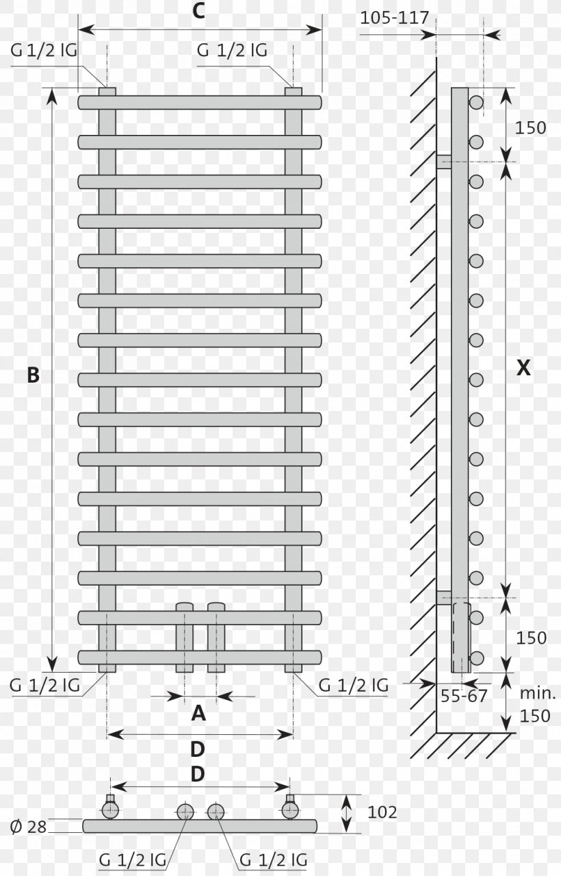 Heating Radiators Towel Purmo Cloth Napkins Radijator, PNG, 1065x1662px, Heating Radiators, Area, Bathroom, Black And White, Cloth Napkins Download Free