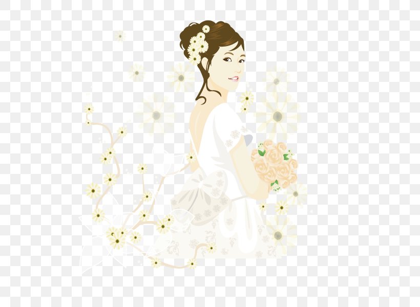 Illustration Bride Pattern Gown Beauty.m, PNG, 600x600px, Bride, Art, Beautym, Fashion Illustration, Gown Download Free