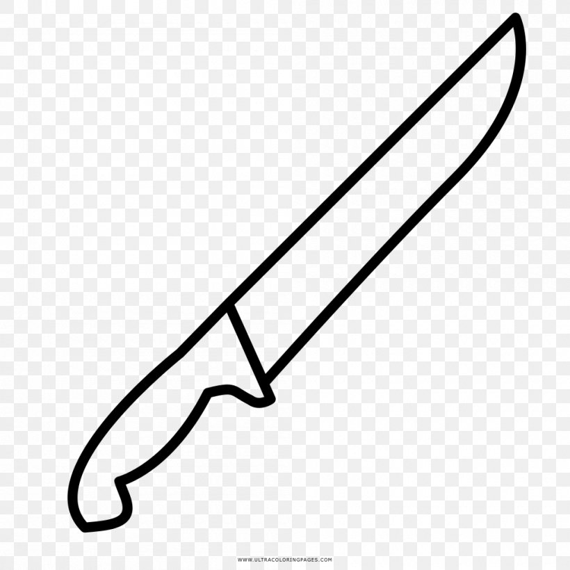 Knife Drawing Coloring Book Fork, PNG, 1000x1000px, Knife, Area, Arma Bianca, Ausmalbild, Black And White Download Free