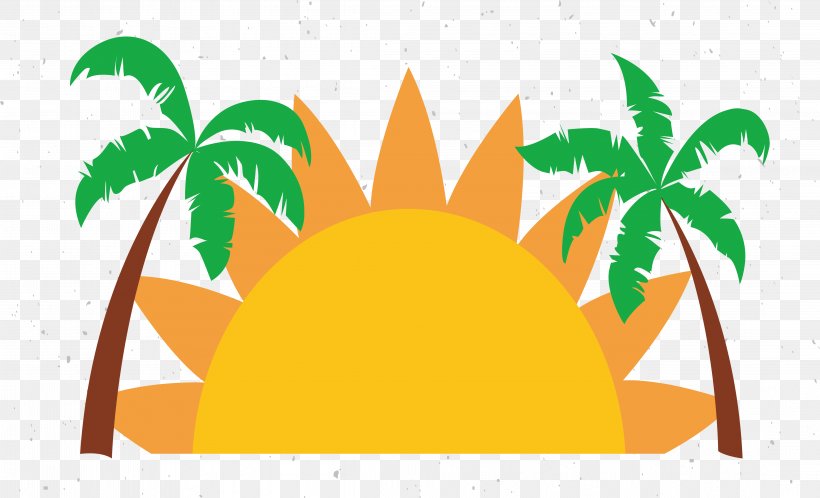 Sunrise Euclidean Vector Illustration, PNG, 4388x2665px, Sunrise, Brand, Dawn, Fruit, Leaf Download Free