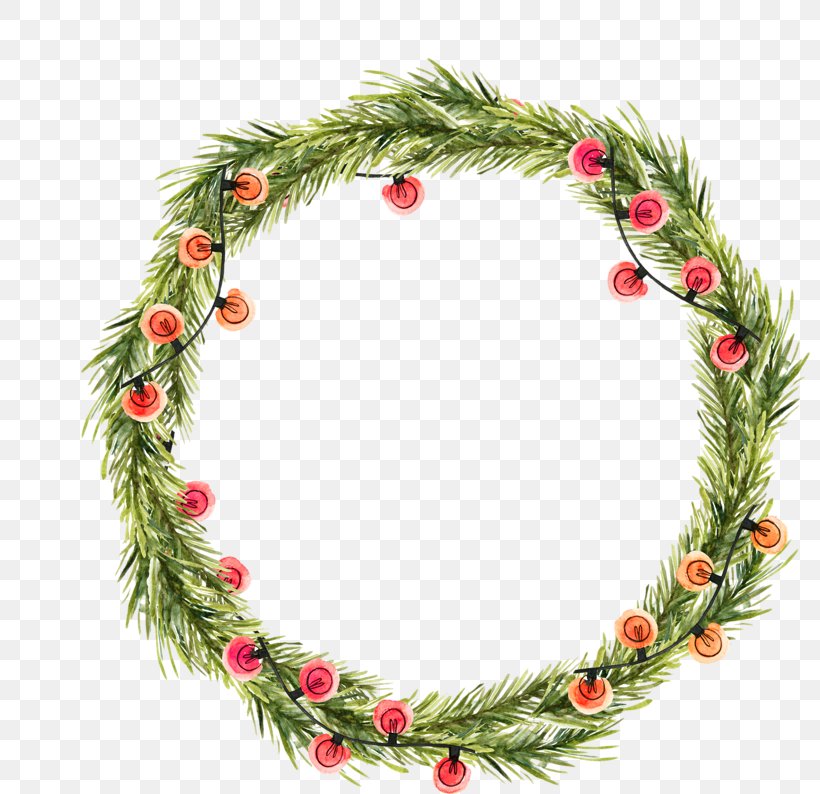 Watercolor Christmas Wreath, PNG, 800x794px, Wreath, Branch, Cartoon, Christmas Day, Christmas Decoration Download Free