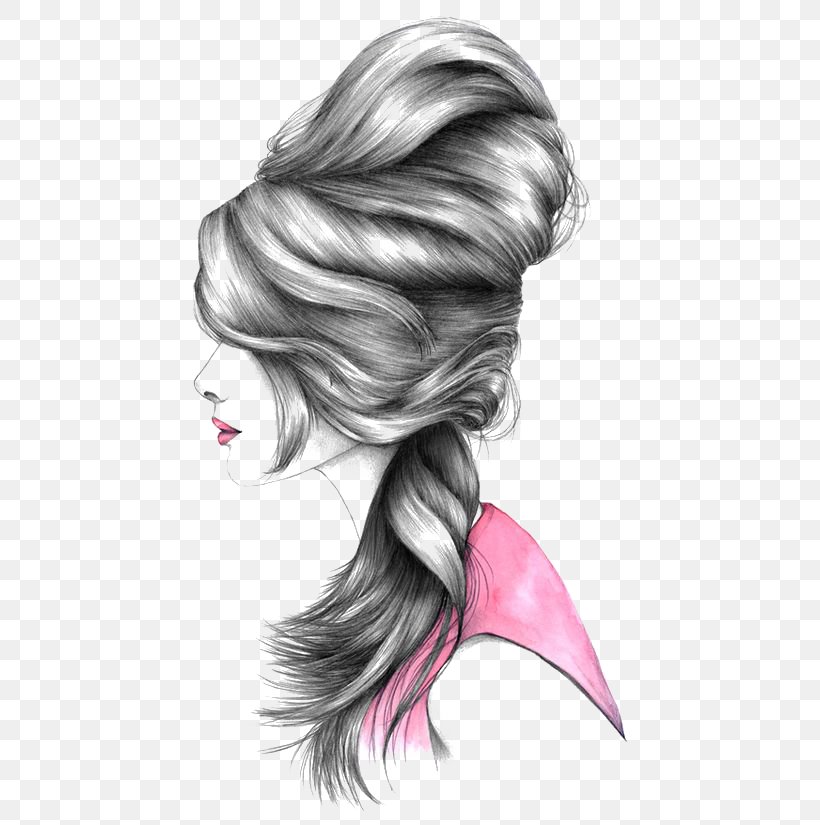 Drawing Hairstyle Fashion Illustration Illustration, PNG, 564x825px,  Watercolor, Cartoon, Flower, Frame, Heart Download Free