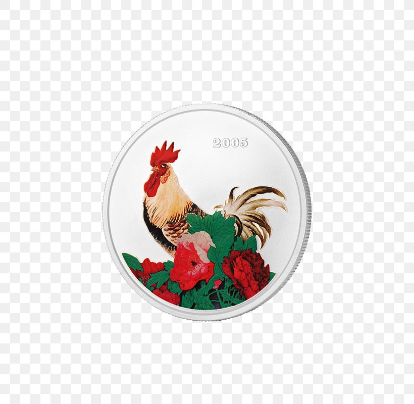 Rooster Chicken Commemorative Coin Gold, PNG, 800x800px, Rooster, Bird, Chicken, Chinese New Year, Chinese Zodiac Download Free