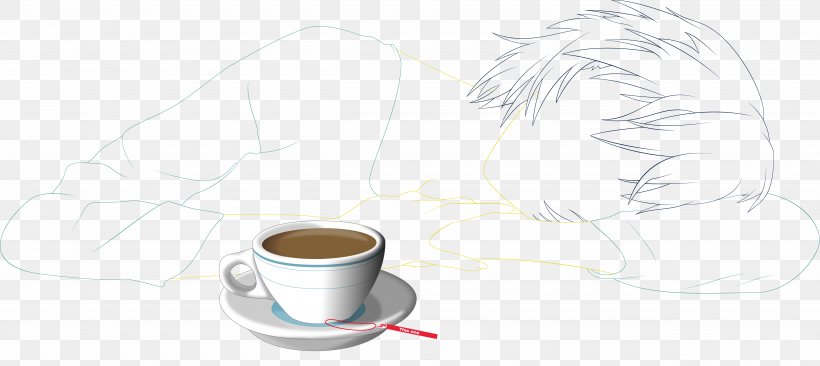 Coffee Cup Line Art Drawing, PNG, 5000x2234px, Coffee Cup, Artwork, Cartoon, Cup, Drawing Download Free