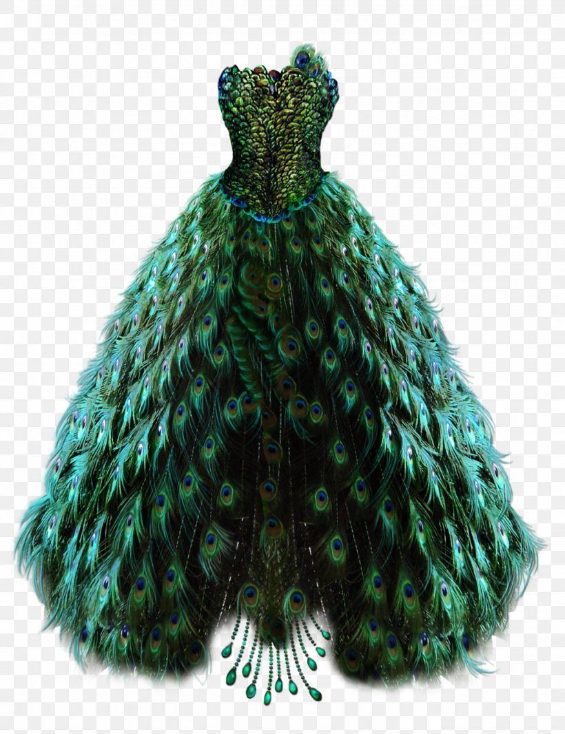 peacock evening gown