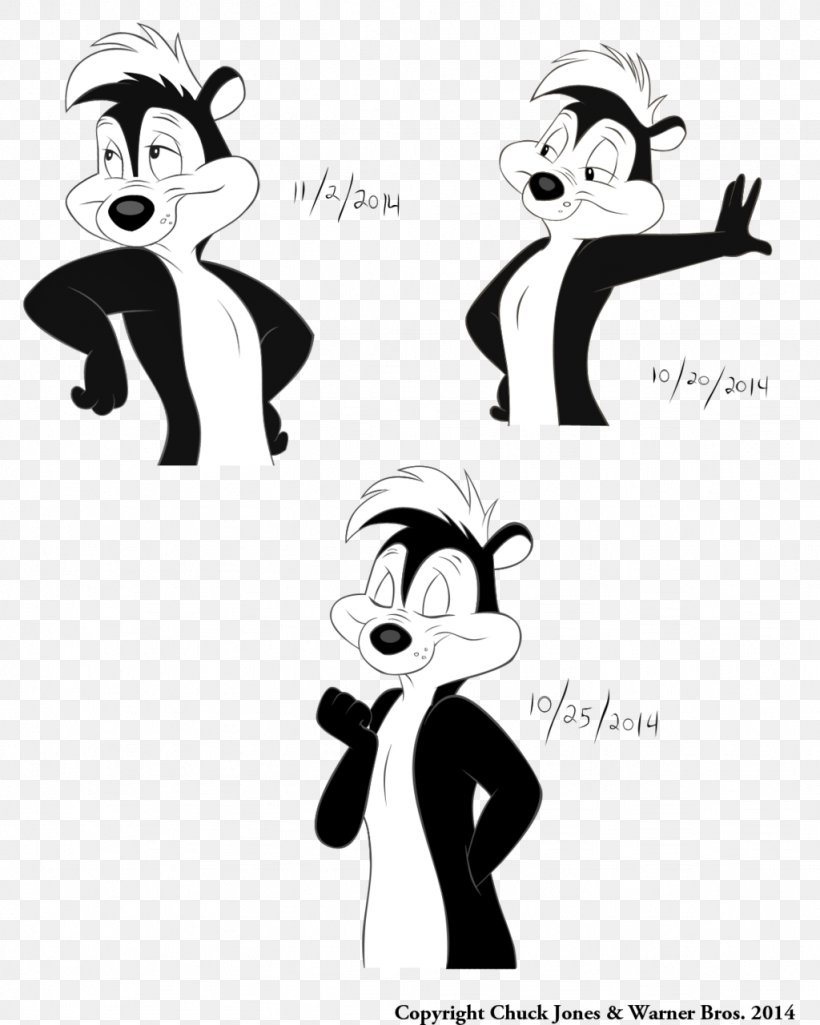 Pepé Le Pew Penelope Pussycat Drawing Cartoon, PNG, 1024x1280px, Pepe Le Pew, Art, Artwork, Bird, Black And White Download Free