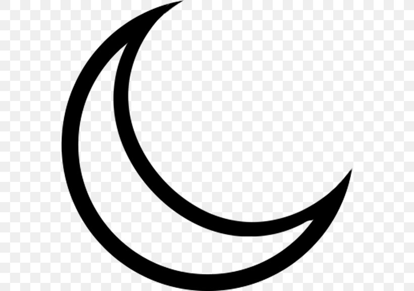 Crescent Lunar Phase Moon Clip Art, PNG, 576x576px, Crescent, Black And White, Earth, Lunar Phase, Monochrome Download Free