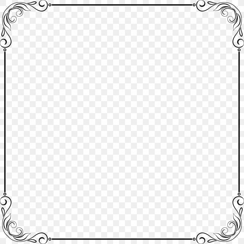 Elegant Frame, PNG, 2276x2276px, Vector Space, Area, Black And White, Body Jewelry, Gradient Download Free