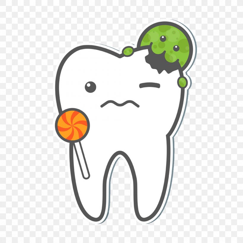 Tooth Decay Cartoon Dentistry, PNG, 1000x1000px, Watercolor, Cartoon, Flower, Frame, Heart Download Free