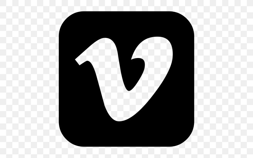 YouTube Vimeo Logo, PNG, 512x512px, Youtube, Black, Black And White, Brand, Heart Download Free