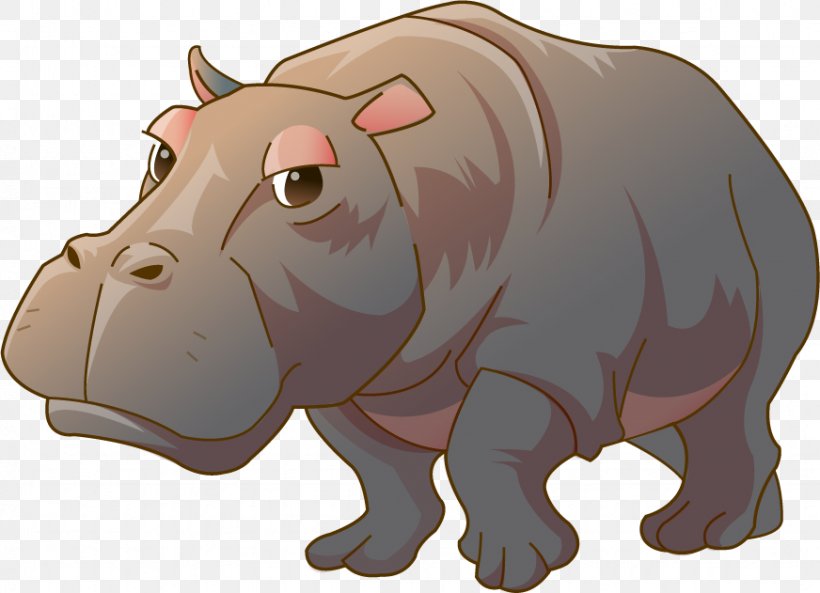 Hippopotamus, PNG, 872x631px, Hippopotamus, Carnivoran, Cartoon, Cattle Like Mammal, Drawing Download Free