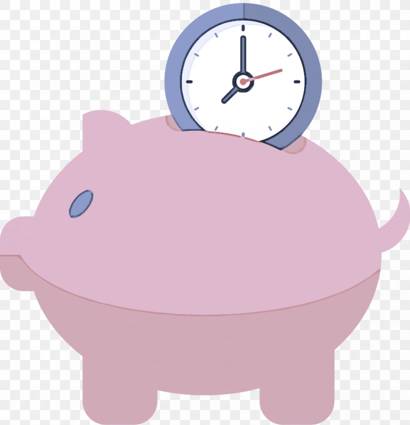 Piggy Bank, PNG, 836x867px, Cartoon, Clock, Home Accessories, Piggy Bank, Pink Download Free