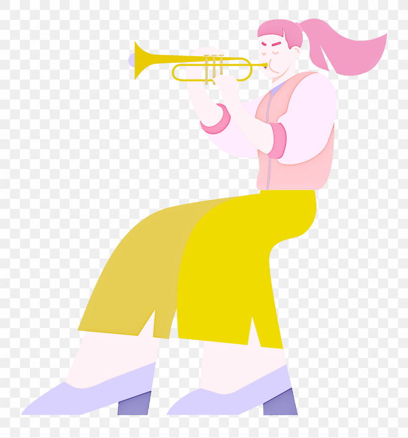 Playing The Trumpet Music, PNG, 2326x2500px, Music, Behavior, Cartoon, Character, Human Download Free