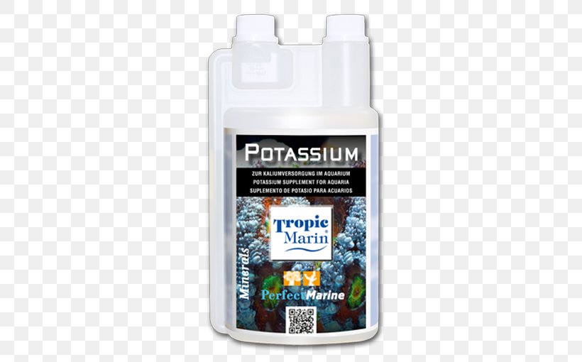 Potassium Mineral Akwarystyka Morska Aquarium Trace Element, PNG, 510x510px, Potassium, Akwarystyka Morska, Aquarium, Coral, Liquid Download Free