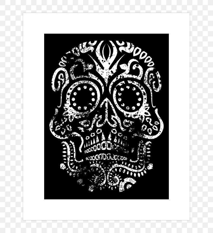 Skull Visual Arts Day Of The Dead Font, PNG, 740x900px, Skull, Art, Bluza, Bone, Cacao Tree Download Free