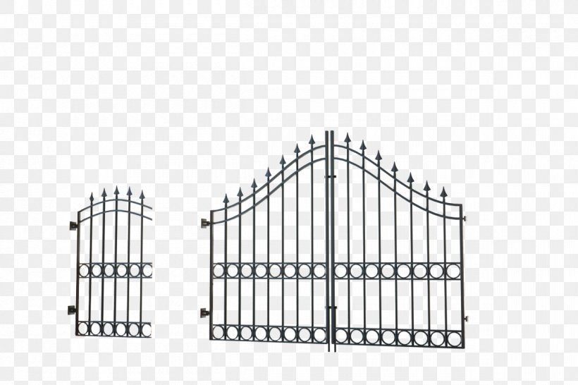 Wrought Iron Gate Fence, PNG, 1200x800px, Iron, Area, Black And White, Color, Driveway Download Free