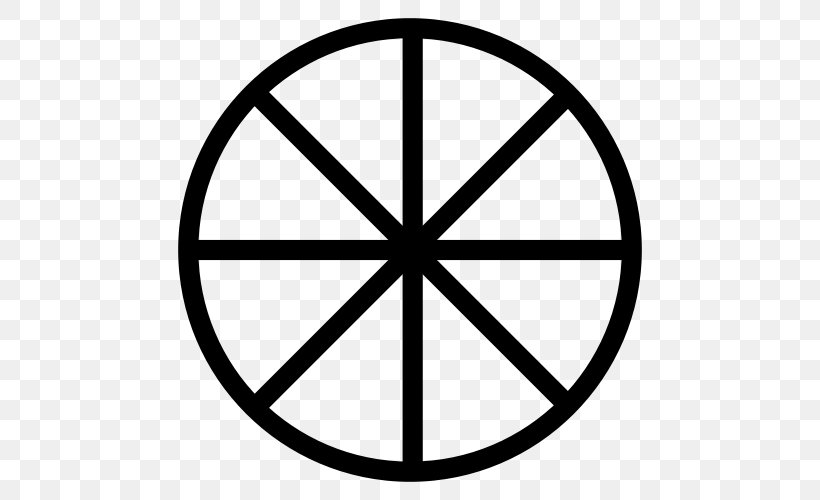 Book Of Shadows Sun Cross Paganism Solar Symbol Wheel Of The Year, PNG, 500x500px, Book Of Shadows, Area, Black And White, Cross, Horned God Download Free