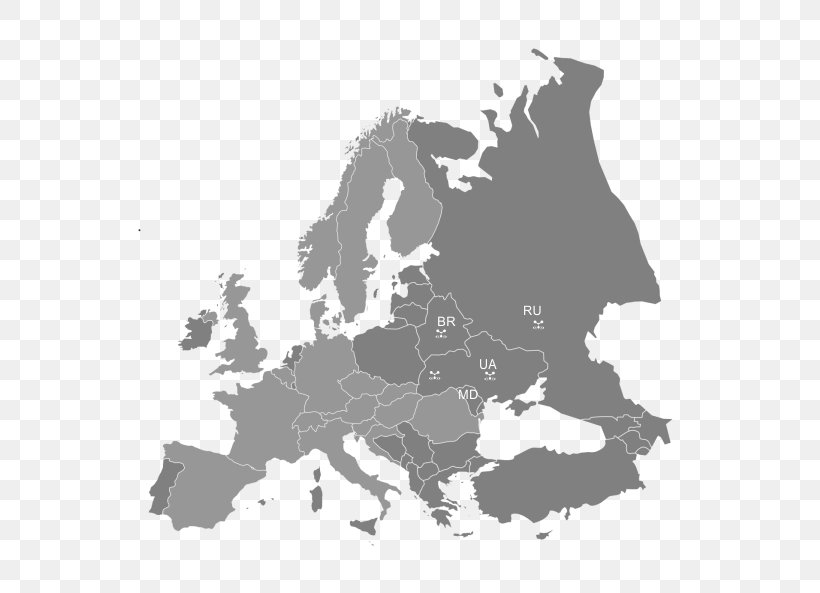 Europe World Map Blank Map, PNG, 592x593px, Europe, Black, Black And White, Blank Map, Border Download Free