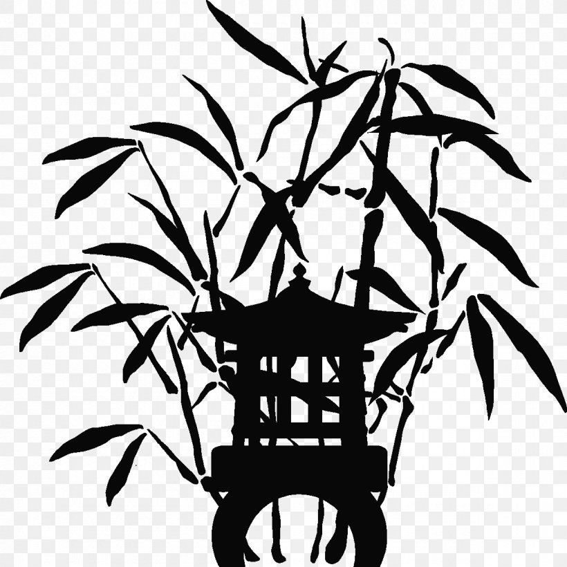 Bambou Sticker Wall Decal Plant Stem Clip Art, PNG, 1200x1200px, Bambou, Artwork, Black And White, Branch, Flora Download Free