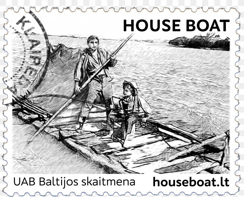 Boating Postage Stamps Organism Mail, PNG, 1451x1177px, Boat, Animated Cartoon, Artwork, Black And White, Boating Download Free