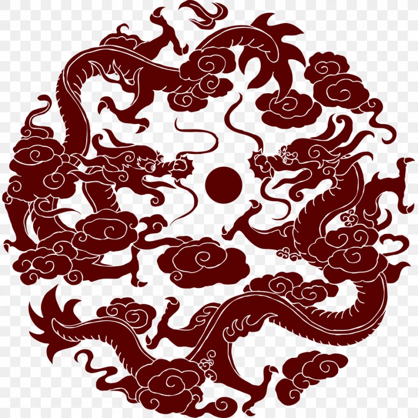 China T-shirt Chinese Dragon, PNG, 945x945px, China, Art, Black And White, Chinese Art, Chinese Dragon Download Free