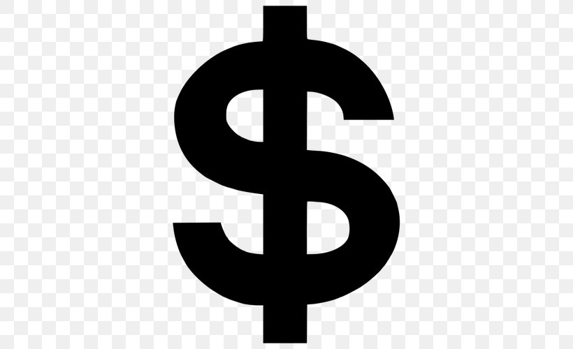 Dollar Sign United States Dollar Currency Symbol, PNG, 500x500px, Dollar Sign, Black And White, Currency Symbol, Dollar, Dollar Coin Download Free